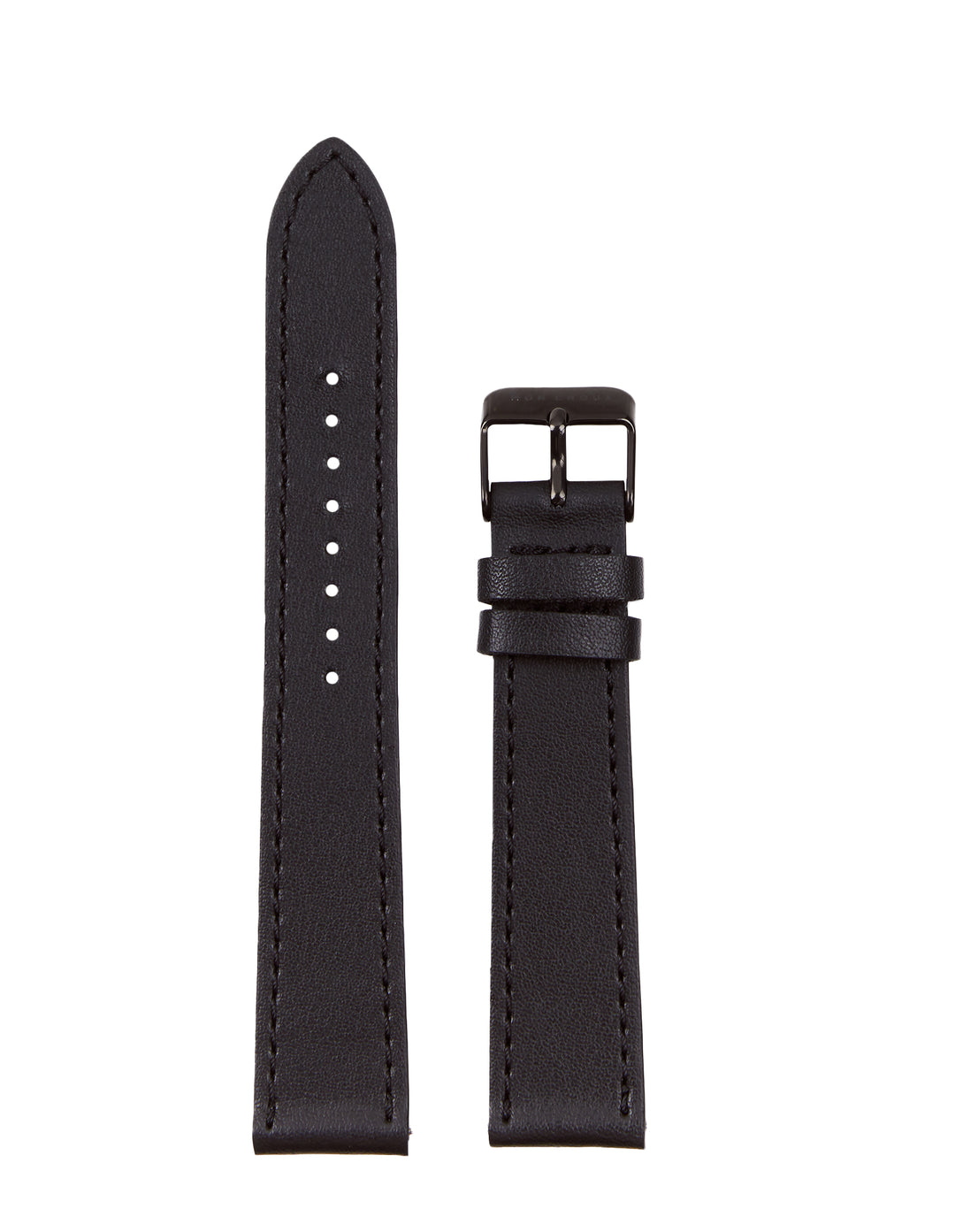 WATCH STRAP - NOIR VEGAN LEATHER - BLACK BUCKLE | GRAPE 18MM