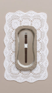 Rendezvous Silver Watch - Choc Suede