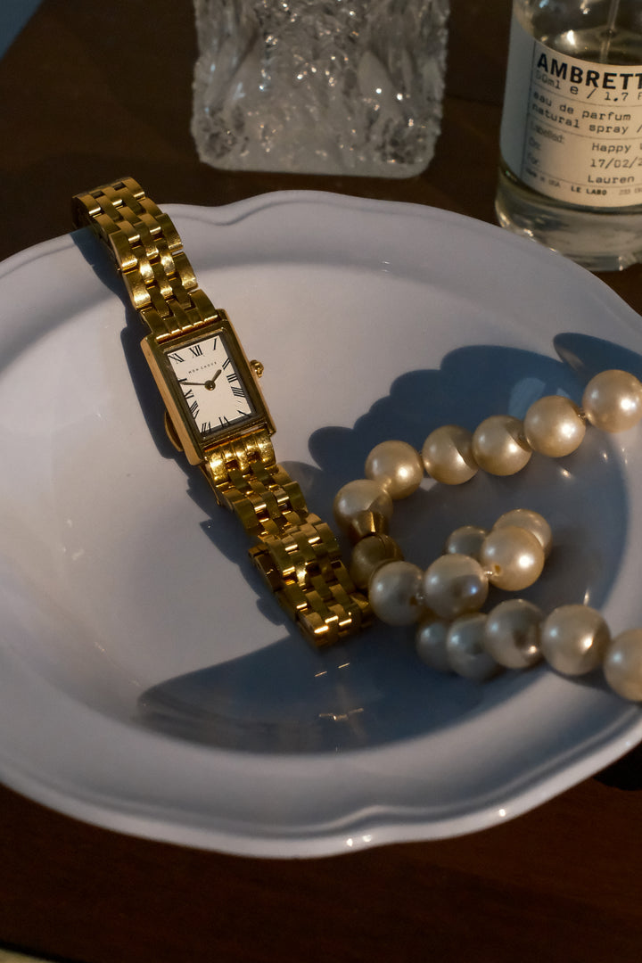 RENDEZVOUS - GOLD STAINLESS STEEL WATCH - 5LINK