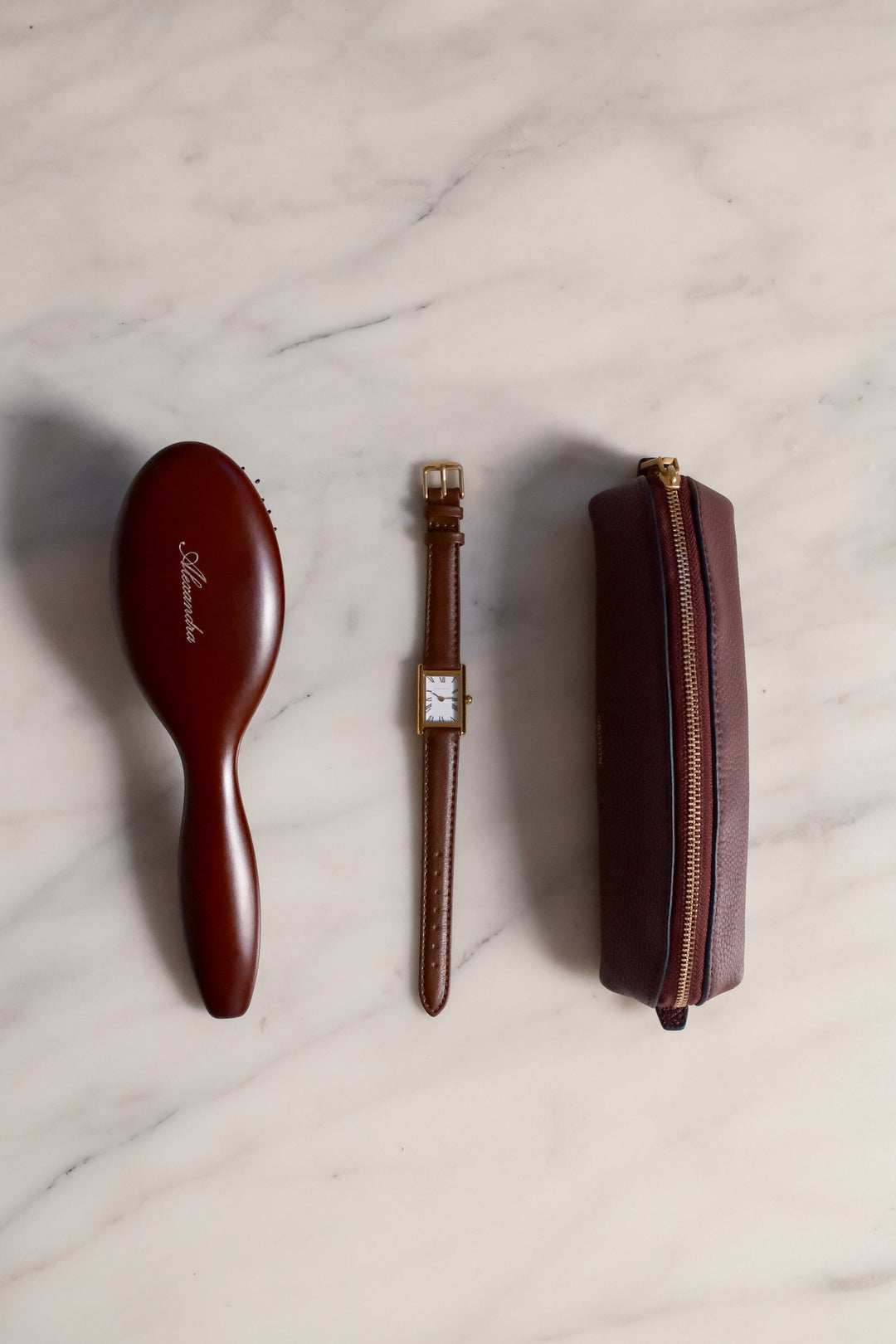 Rendezvous Gold Watch - Cognac Sustain Leather