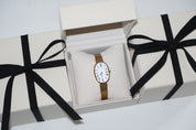 Fleur Gold Watch - Woven Mesh