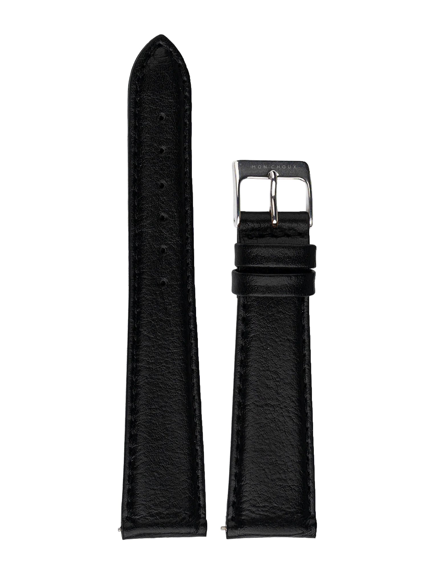 Rendezvous Silver Watch - Noir Sustain Leather