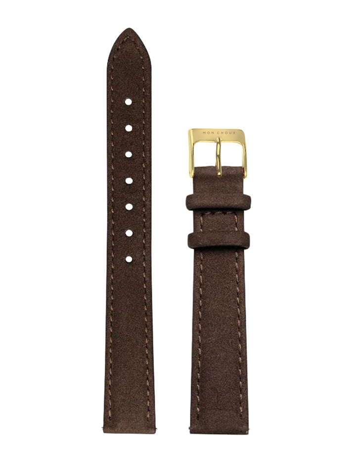 RENDEZVOUS - GOLD WATCH - CHOCOLATE | SUEDE
