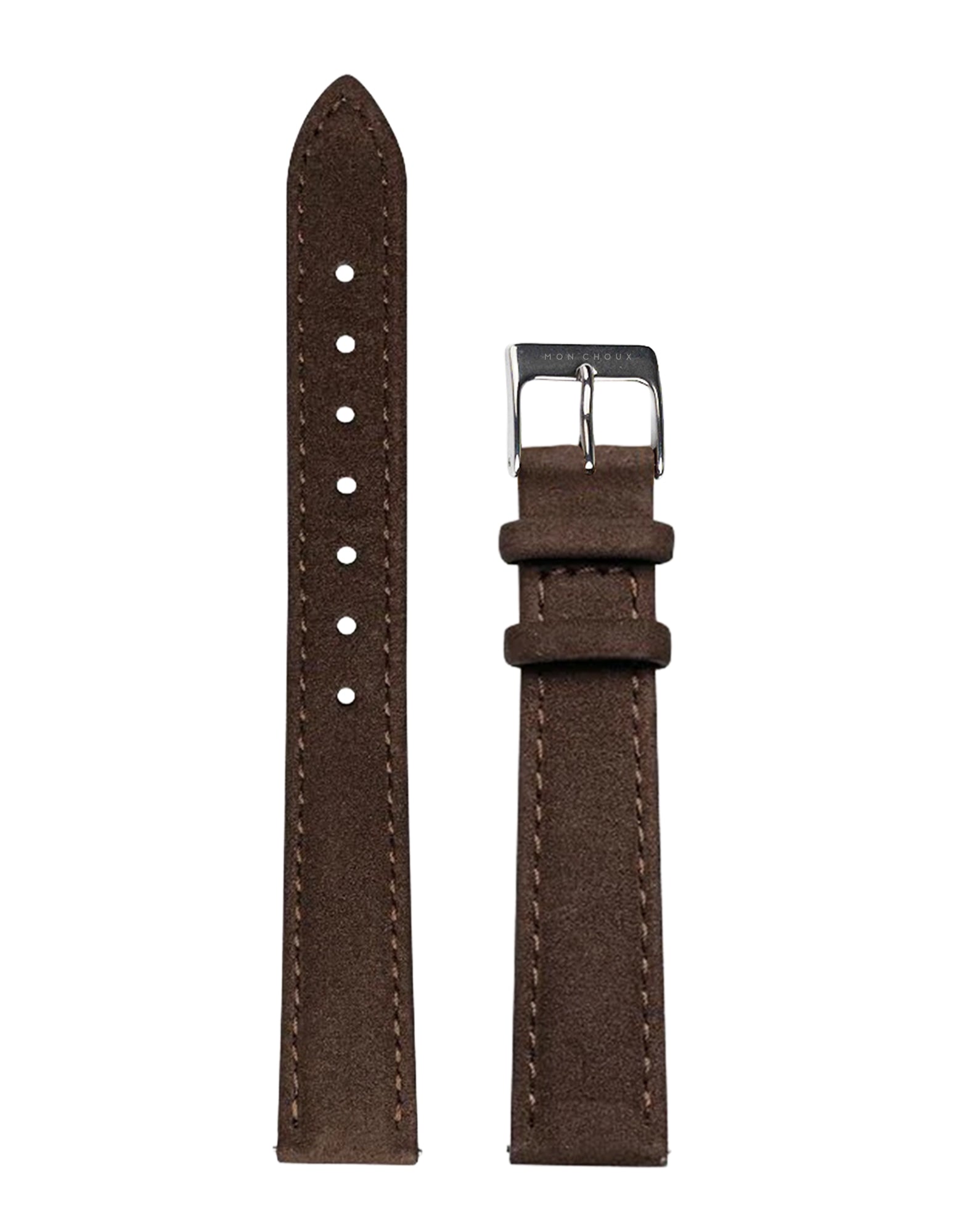 Rendezvous Silver Watch - Choc Suede