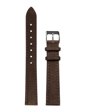 Rendezvous Silver Watch - Choc Suede