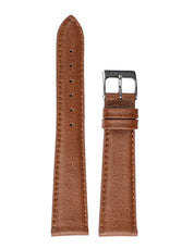 Rendezvous Silver Watch - Cognac Sustain Leather