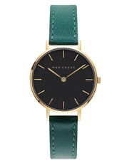 L'Essential Noir/Gold Watch - Vine Grape Leather