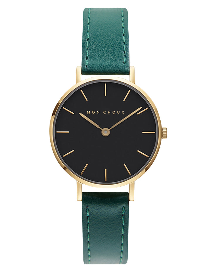 L'ESSENTIAL - NOIR/GOLD WATCH - VINE VEGAN LEATHER | GRAPE
