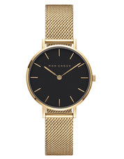 L'Essential Noir/Gold Watch - Mesh