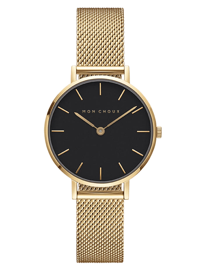 L'ESSENTIAL - NOIR/GOLD WATCH - MESH