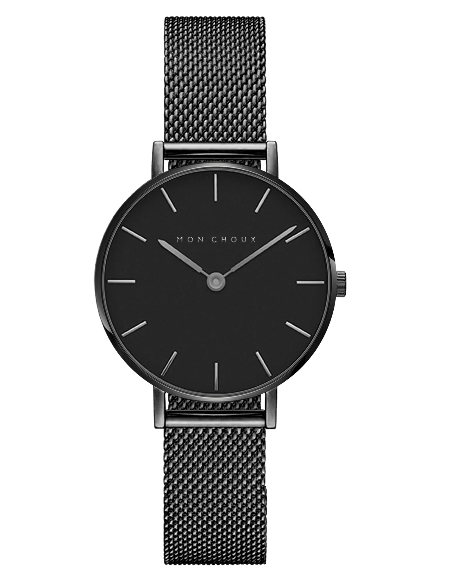 L'Essential Matte Black Watch - Mesh