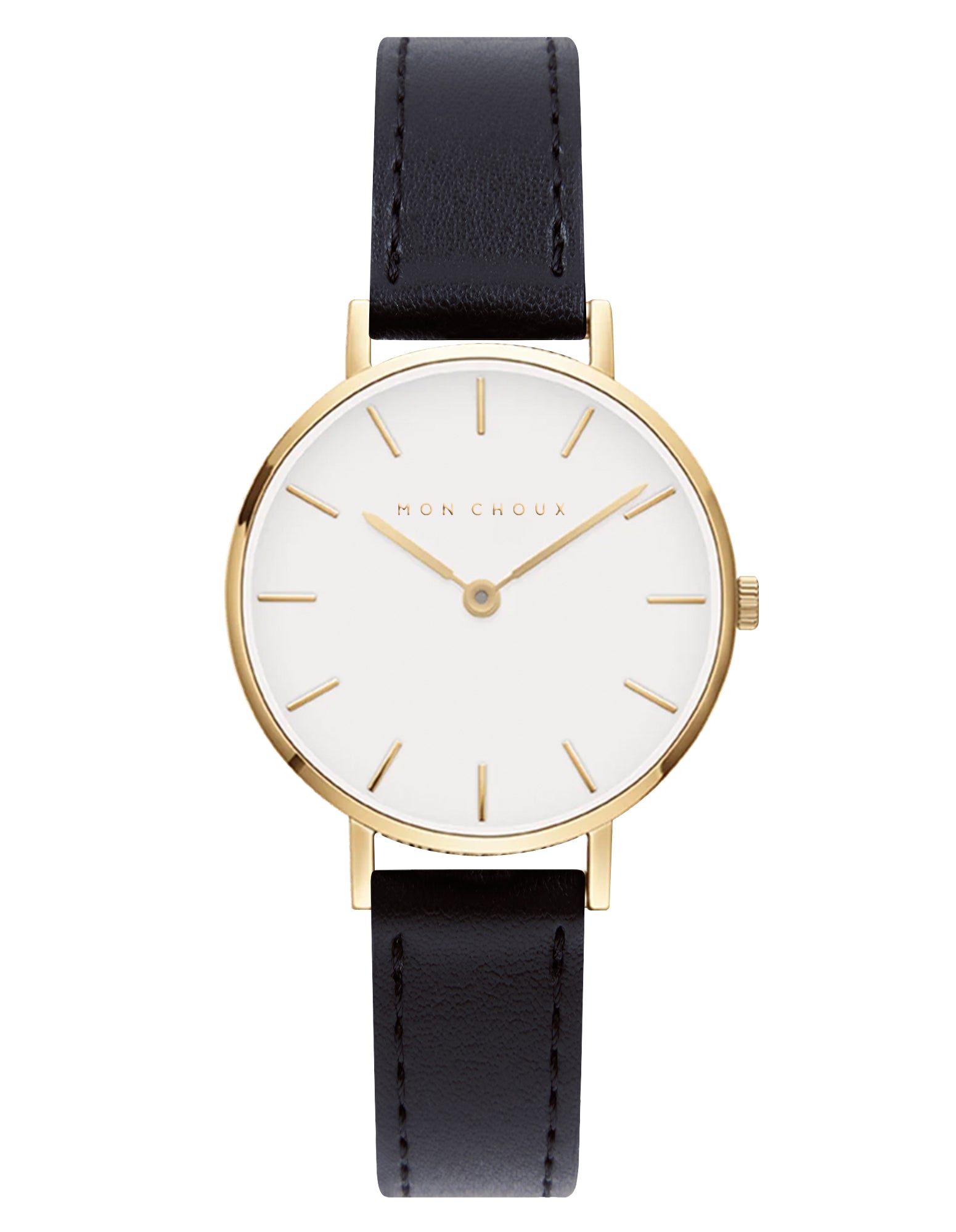 L'Essential Gold Watch - Noir Grape Leather