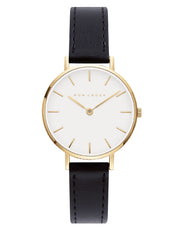 L'Essential Gold Watch - Noir Grape Leather