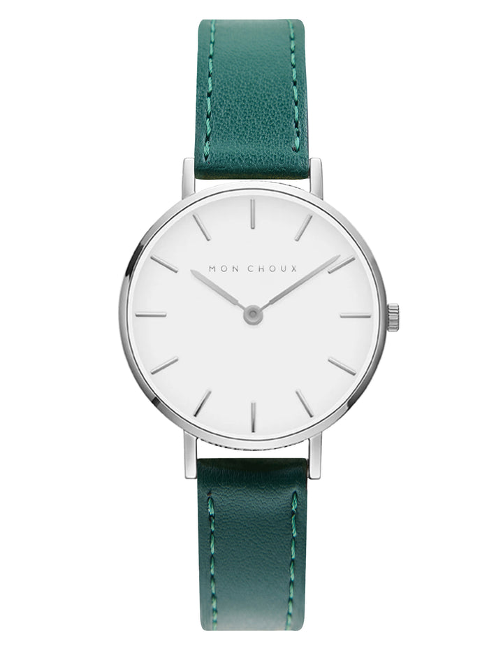 L'ESSENTIAL - WHITE/SILVER WATCH - VINE VEGAN LEATHER | GRAPE