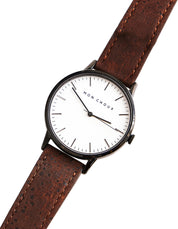 Classic White/Noir - Brown Cork Leather
