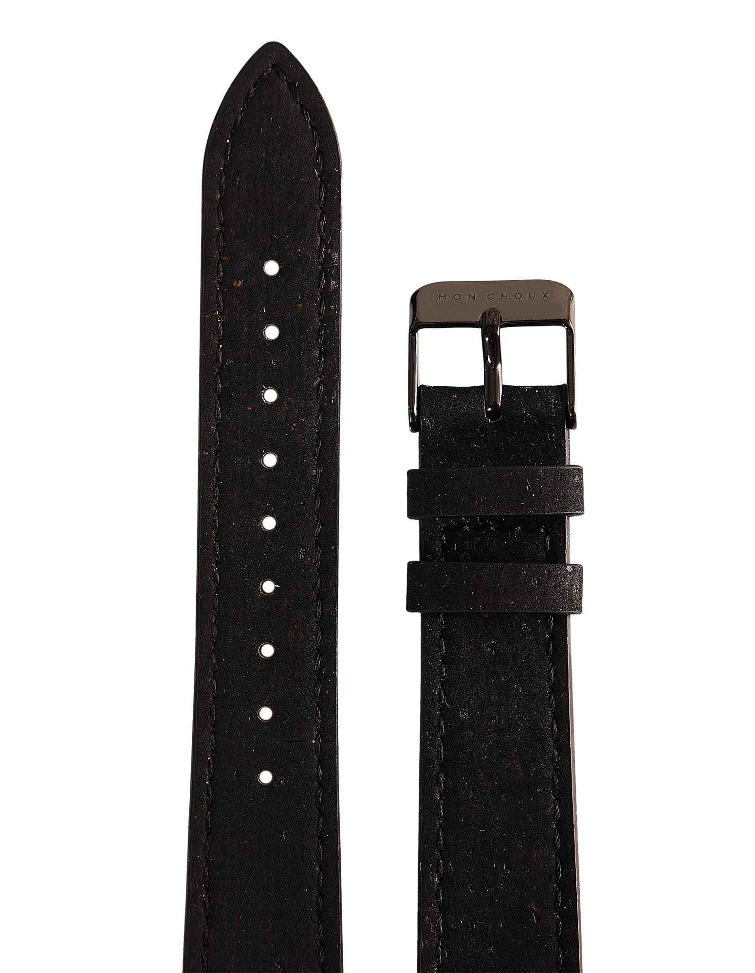 Classic White/Noir - Black Cork Leather