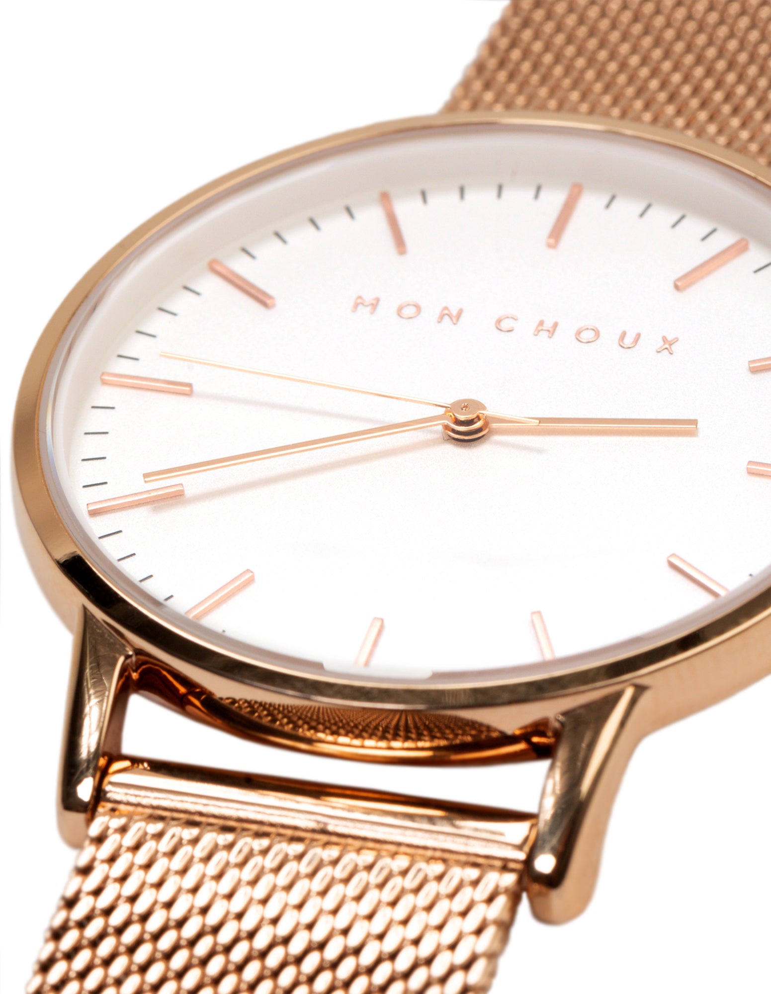Classic Rose Gold Watch - Mesh