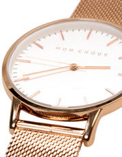 Classic Rose Gold Watch - Mesh