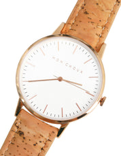 Classic White/Rose Gold - Natural Cork Leather