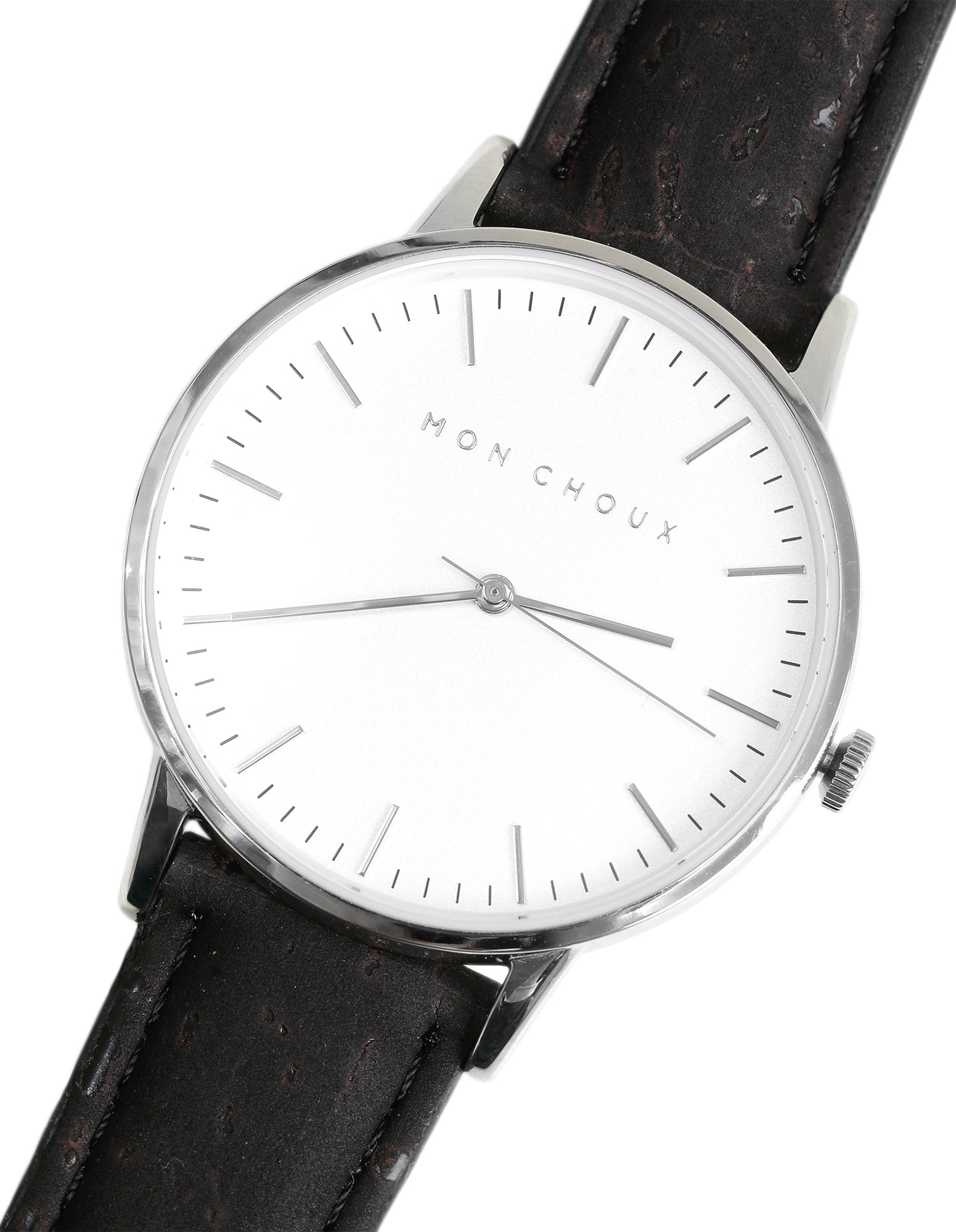 Classic White/Silver - Black Cork Leather