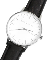 Classic White/Silver - Black Cork Leather