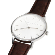 Classic White/Silver - Brown Cork Leather