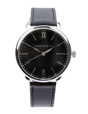 Homme Noir/Silver - Noir Grape Leather