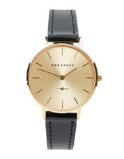 Lille Gold Watch - Noir Grape Leather