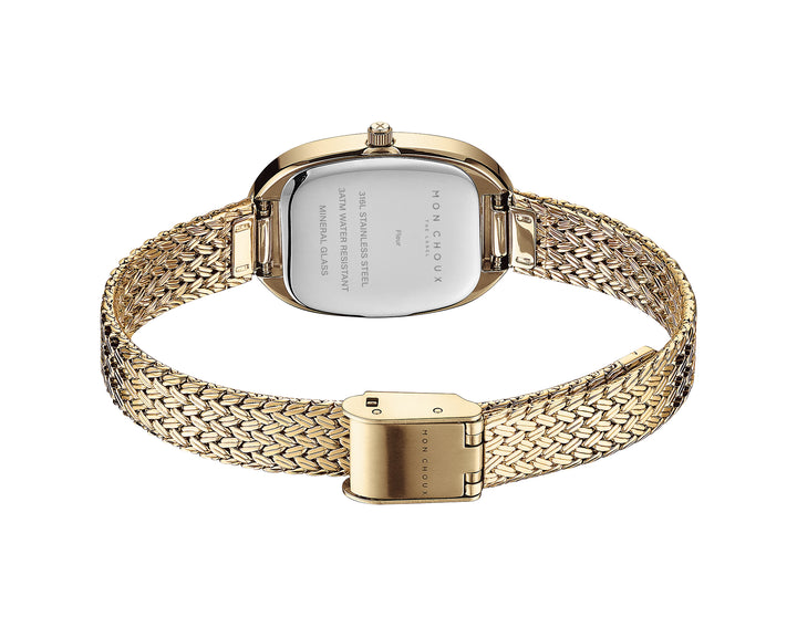 FLEUR - GOLD WATCH - WOVEN MESH