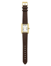 Rendezvous Gold Watch - Choc Suede