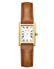Rendezvous Gold Watch - Cognac Sustain Leather