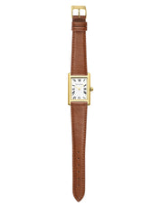 Rendezvous Gold Watch - Cognac Sustain Leather