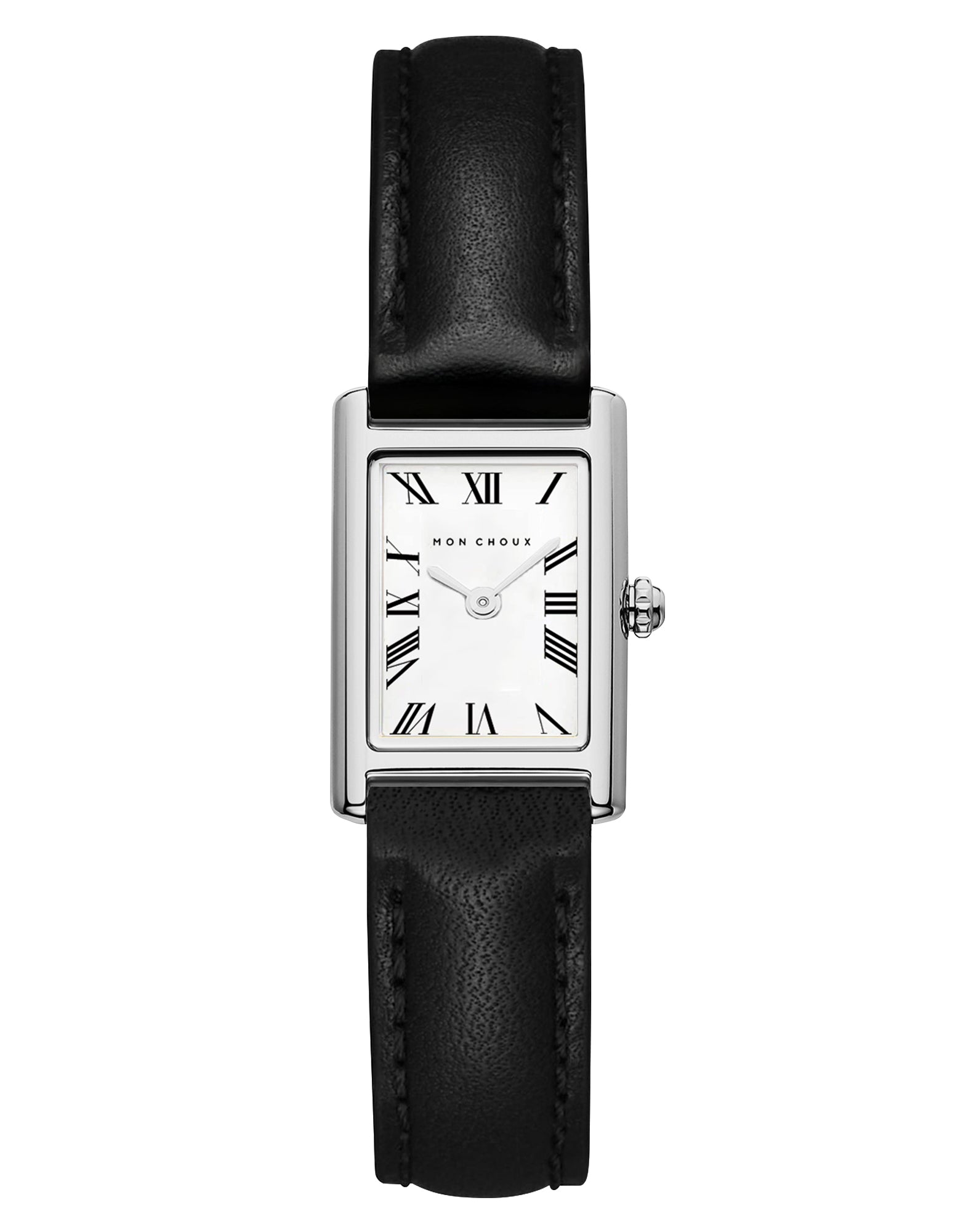Rendezvous Silver Watch - Noir Sustain Leather