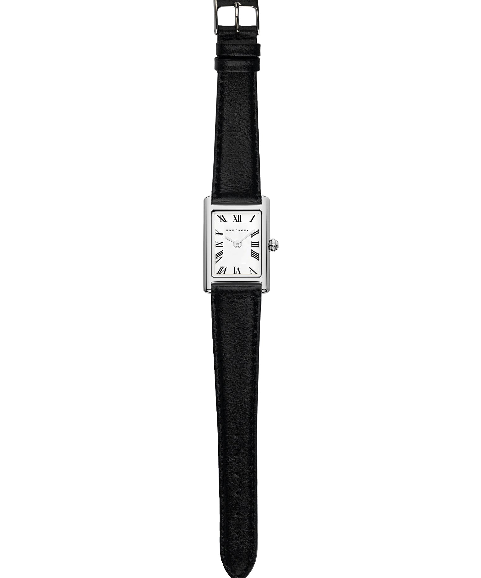 MonChoux_Rendezvous28mmsilverrectanglewatch_blackleather_straight.jpg