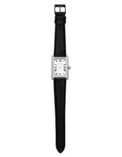 Rendezvous Silver Watch - Noir Sustain Leather