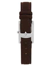 Rendezvous Silver Watch - Choc Suede