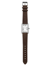 Rendezvous Silver Watch - Choc Suede