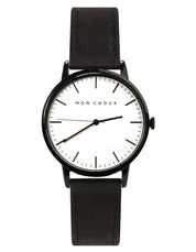 Classic White/Noir - Black Cork Leather