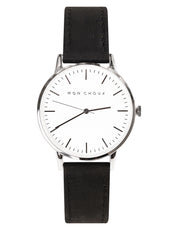 Classic White/Silver - Black Cork Leather