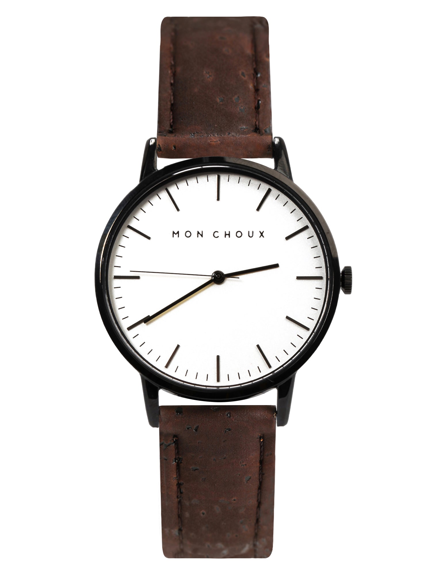 Classic White/Noir - Brown Cork Leather