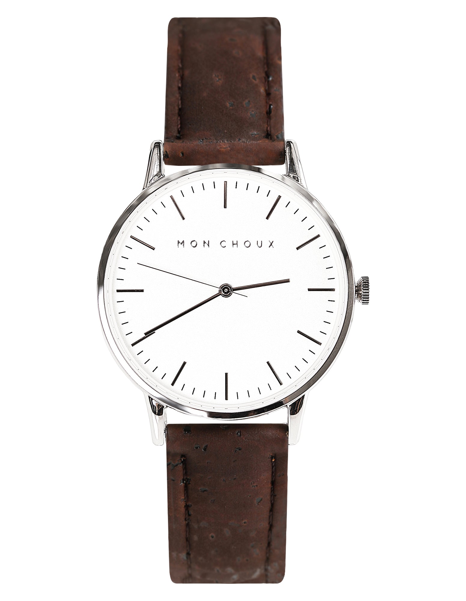 Classic White/Silver - Brown Cork Leather