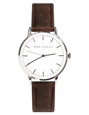 Classic White/Silver - Brown Cork Leather