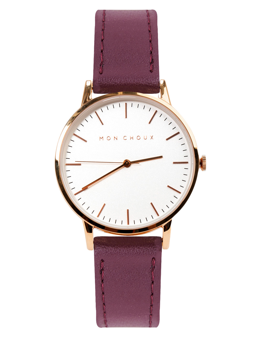 CLASSIC - WHITE/ROSE GOLD - BURGUNDY VEGAN LEATHER | GRAPE