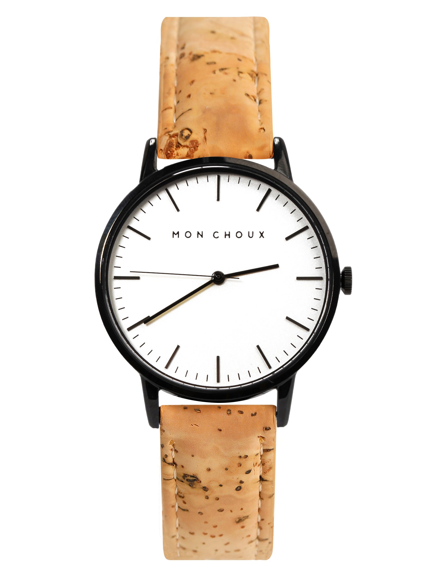 Classic White/Noir - Natural Cork Leather