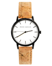 Classic White/Noir - Natural Cork Leather