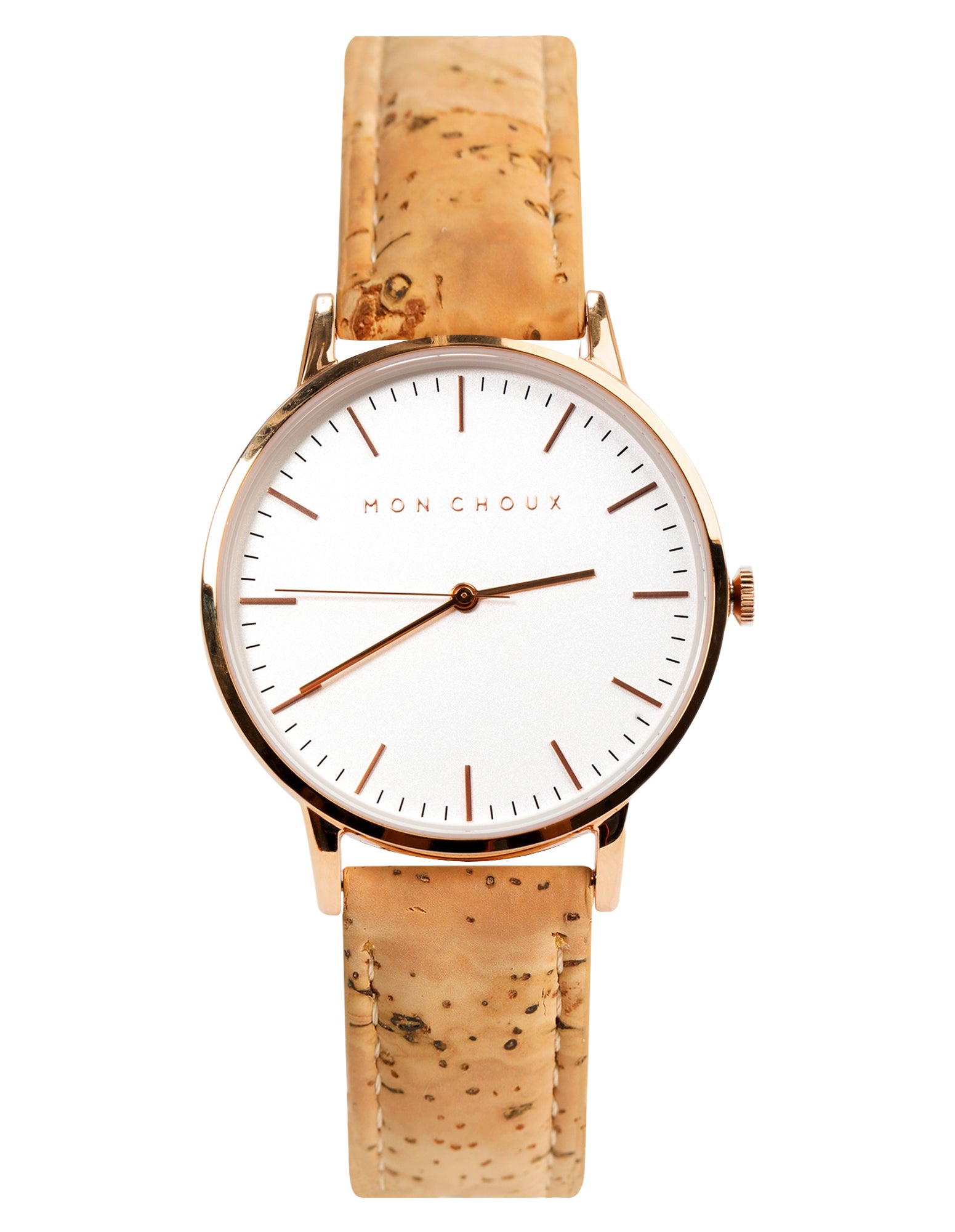 Classic White/Rose Gold - Natural Cork Leather