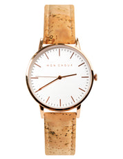 Classic White/Rose Gold - Natural Cork Leather