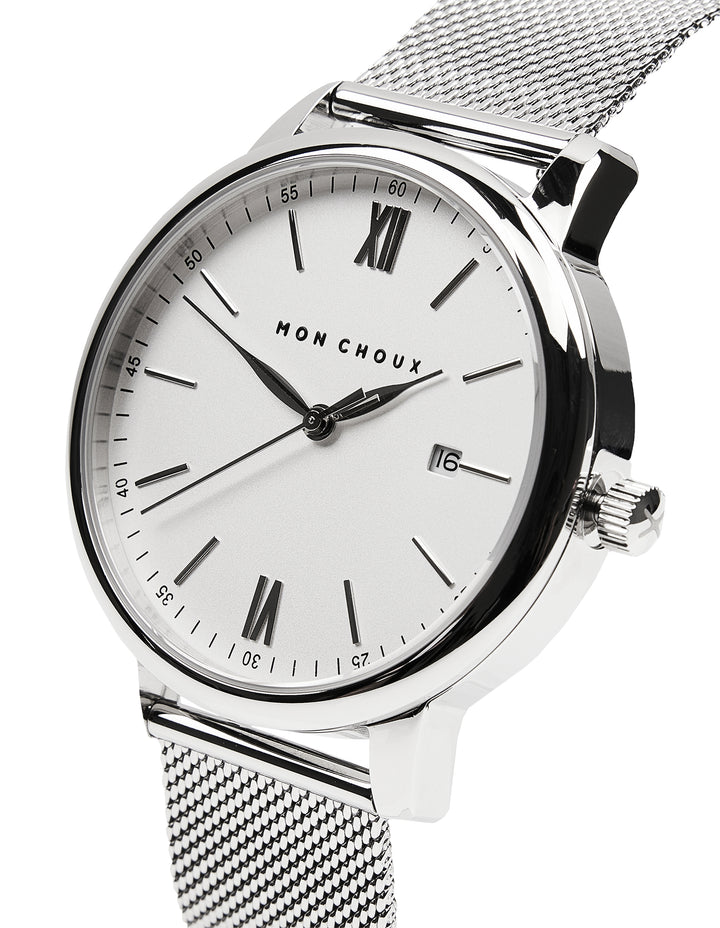 HOMME - WHITE/SILVER - SILVER MESH