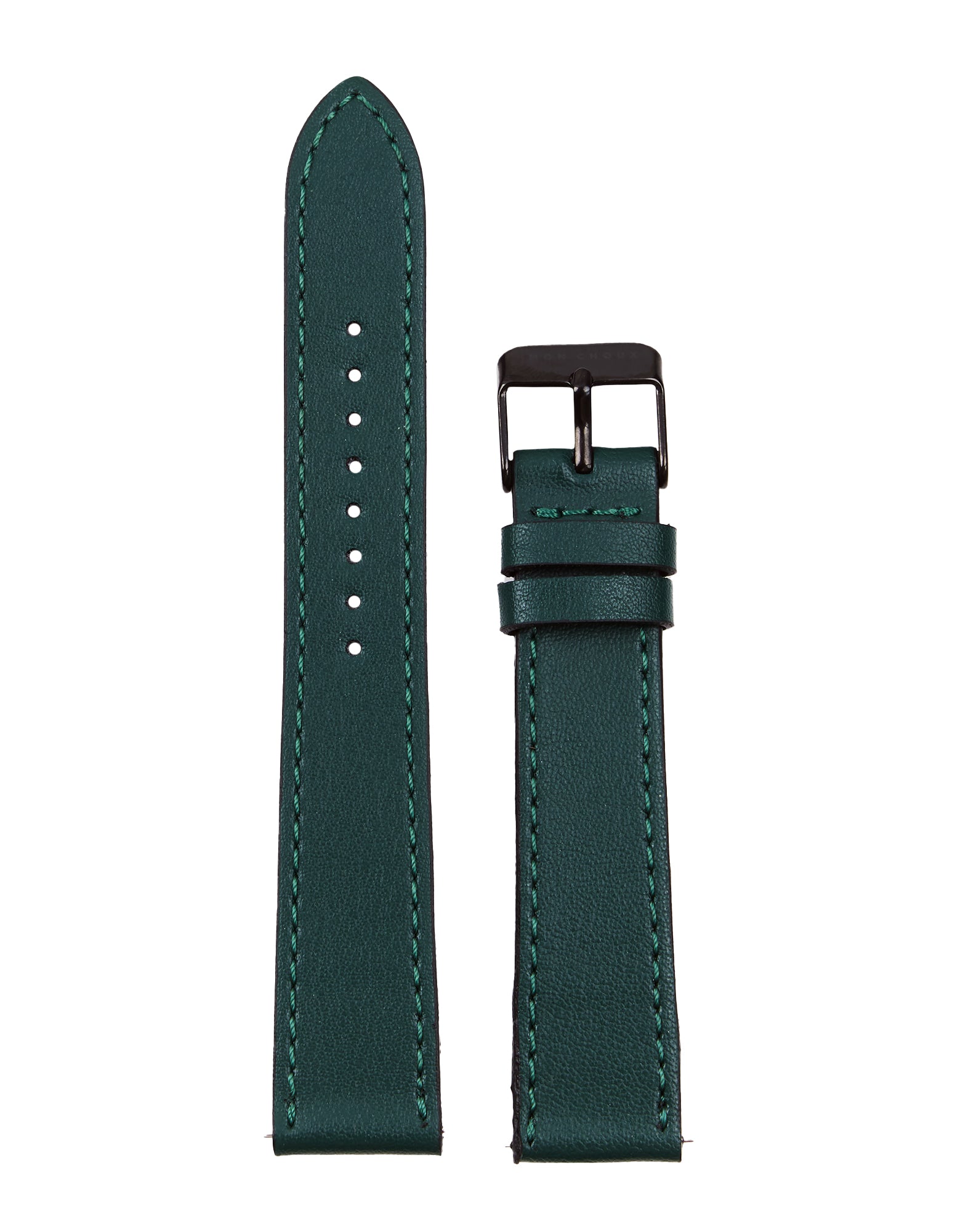 18mm Watch Strap - Vine Grape Leather - Black Buckle