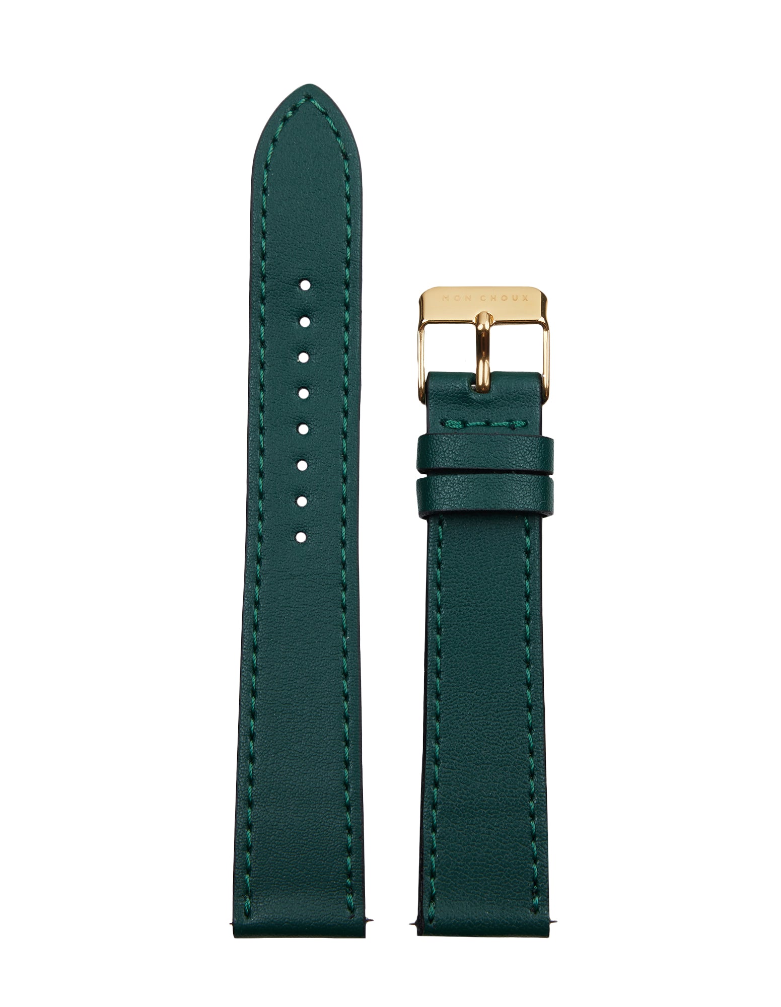 18mm Watch Strap - Vine Grape Leather - Gold Buckle